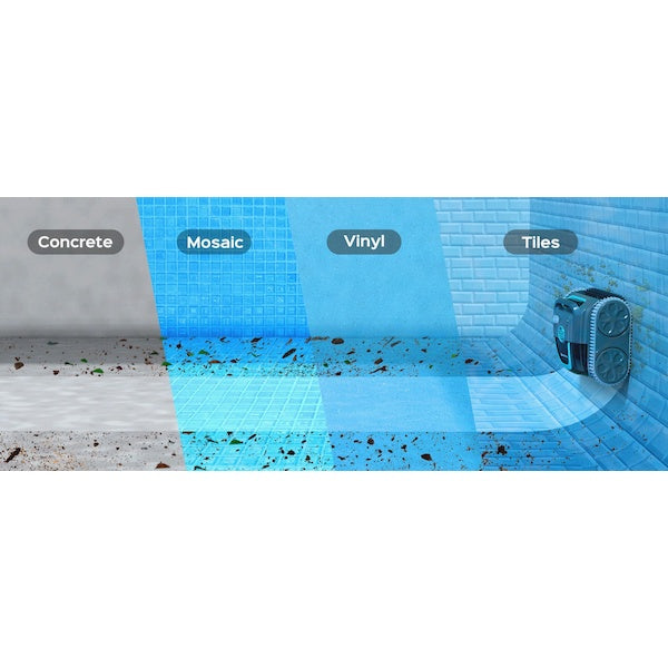 Robot piscine sans fil WYBOT S1 - Batterie 3h, fond, parois et ligne d'eau