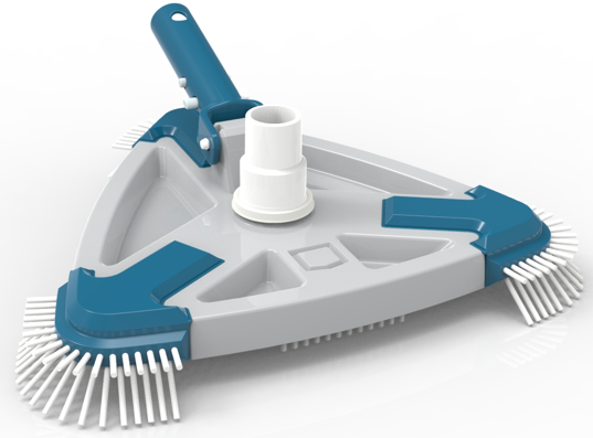 AstralPool Blue Line - Balai triangulaire avec brosses piscine liner