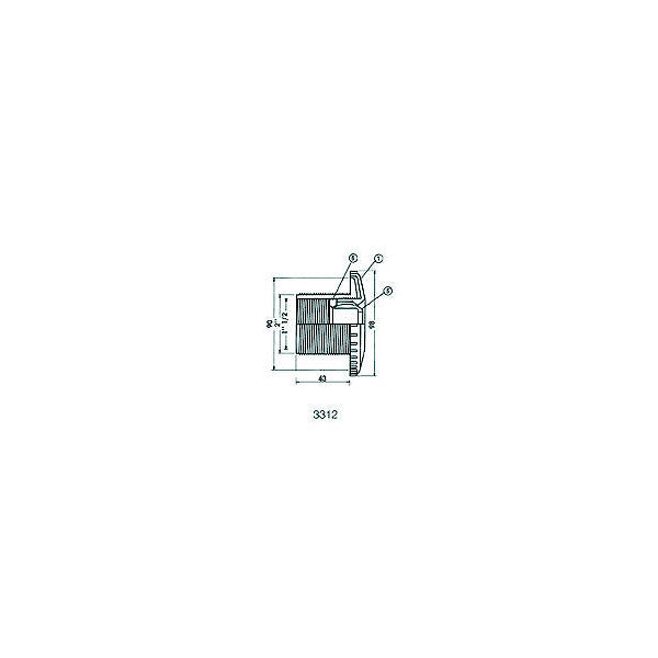 Buse de refoulement HAYWARD 3312 béton orientable - Ø 22 mm blanche