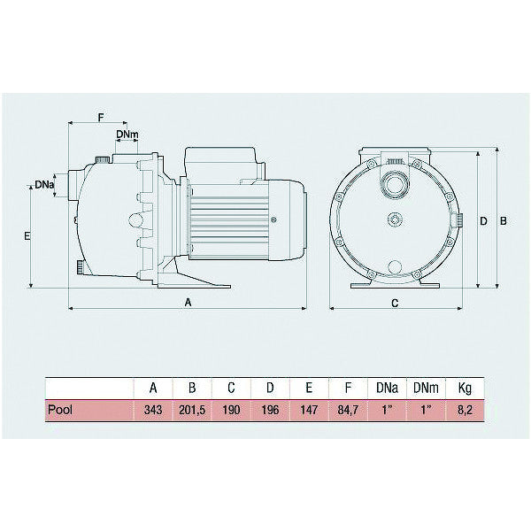 Surpresseur piscine ESPA POOL 0.75 kW monophasé eau salée