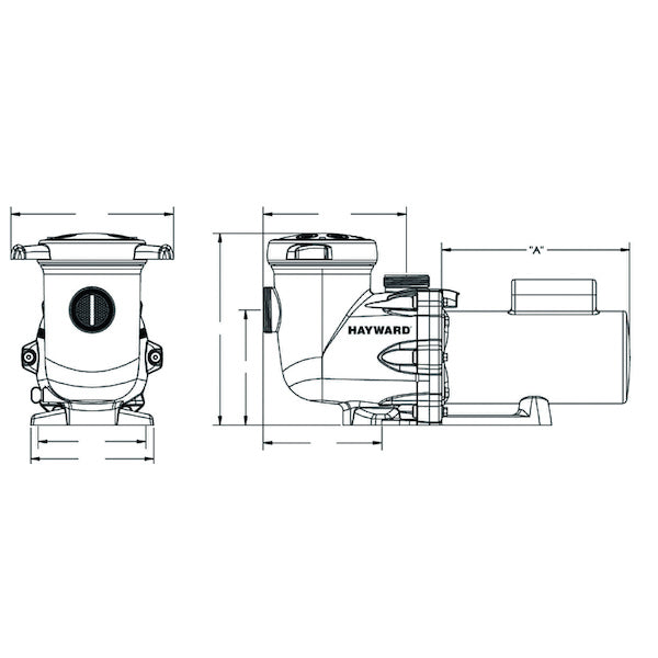 Pompe piscine Hayward TriStar SP32111 - 1 CV monophasée 18,5 m³/h
