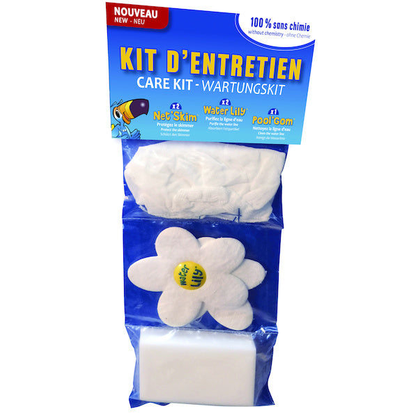 Kit d'entretien piscine et spa Toucan - Net'Skim, Water Lily, Pool Gom