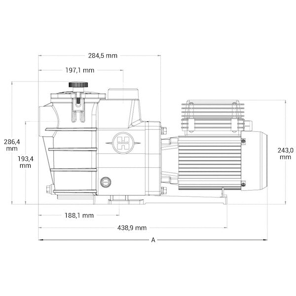 Pompe piscine Hayward Max-Flo 1 CV Tri 13 m³/h SP1811XW163