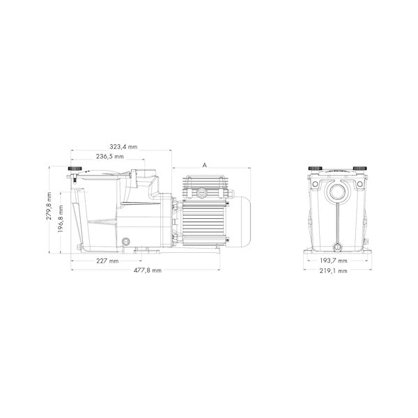 Pompe piscine Hayward Super Pump PRO 1,5 CV Triphasée 18 m³/h