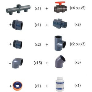 Kit Pieces a Sceller AstralPool - Piscine 8x4m 60m3