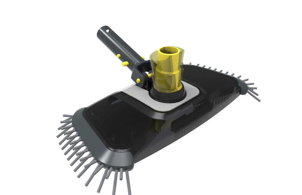 Balai Manuel Rectangulaire Zodiac Serenit - 8 Brosses Fixation Clips Piscine