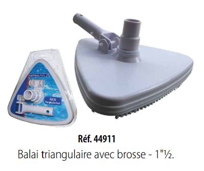 AstralPool - Balai aspirateur triangulaire piscine liner clip