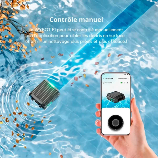 Skimmer de Surface Solaire Wybot F1 — Robot Nettoyage Surface Piscine
