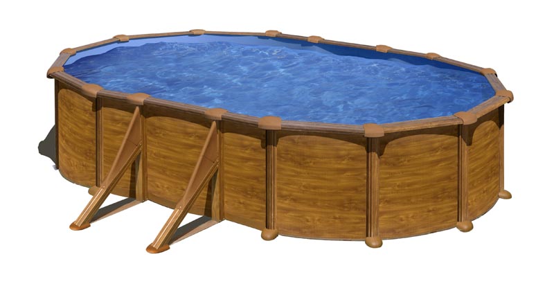 Piscine Hors-Sol Acier Ovale MAURITIUS 610 × 375 × 132 cm