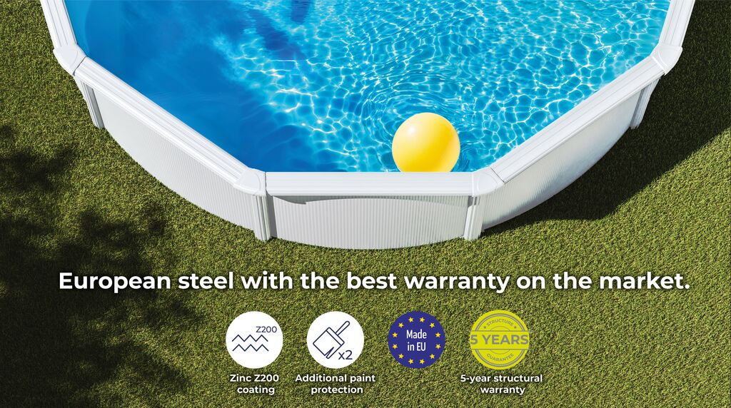 Piscine Hors-Sol Acier Ronde FIDJI Ø300 × 120 cm