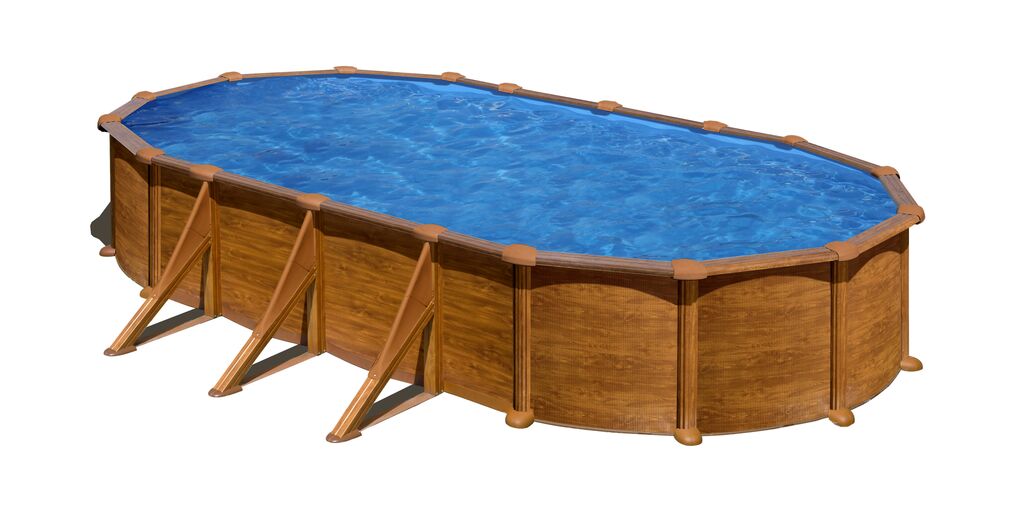 Piscine Hors-Sol Acier Ovale MAURITIUS 730 × 375 × 132 cm