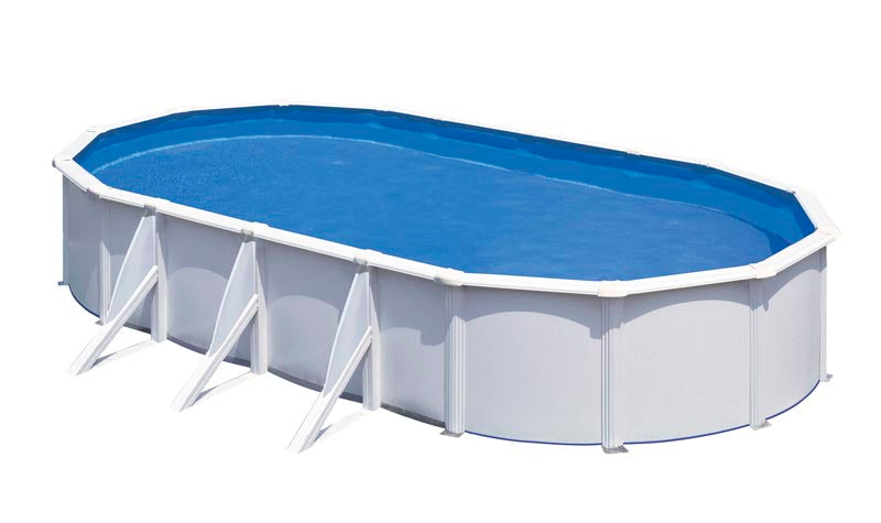 Piscine Hors-Sol Acier Ovale FIDJI 730 × 375 × 120 cm
