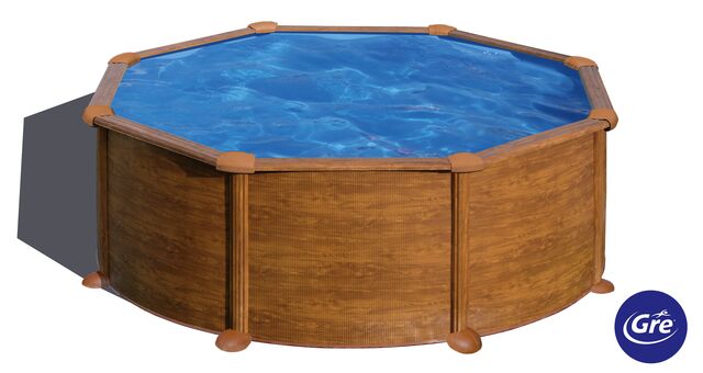 Piscine Hors-Sol Acier Ronde MAURITIUS Ø350 × 132 cm