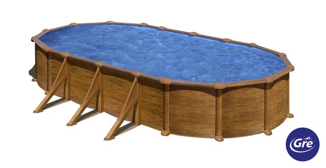 Piscine Hors-Sol Acier Ovale MAURITIUS 730 × 375 × 132 cm