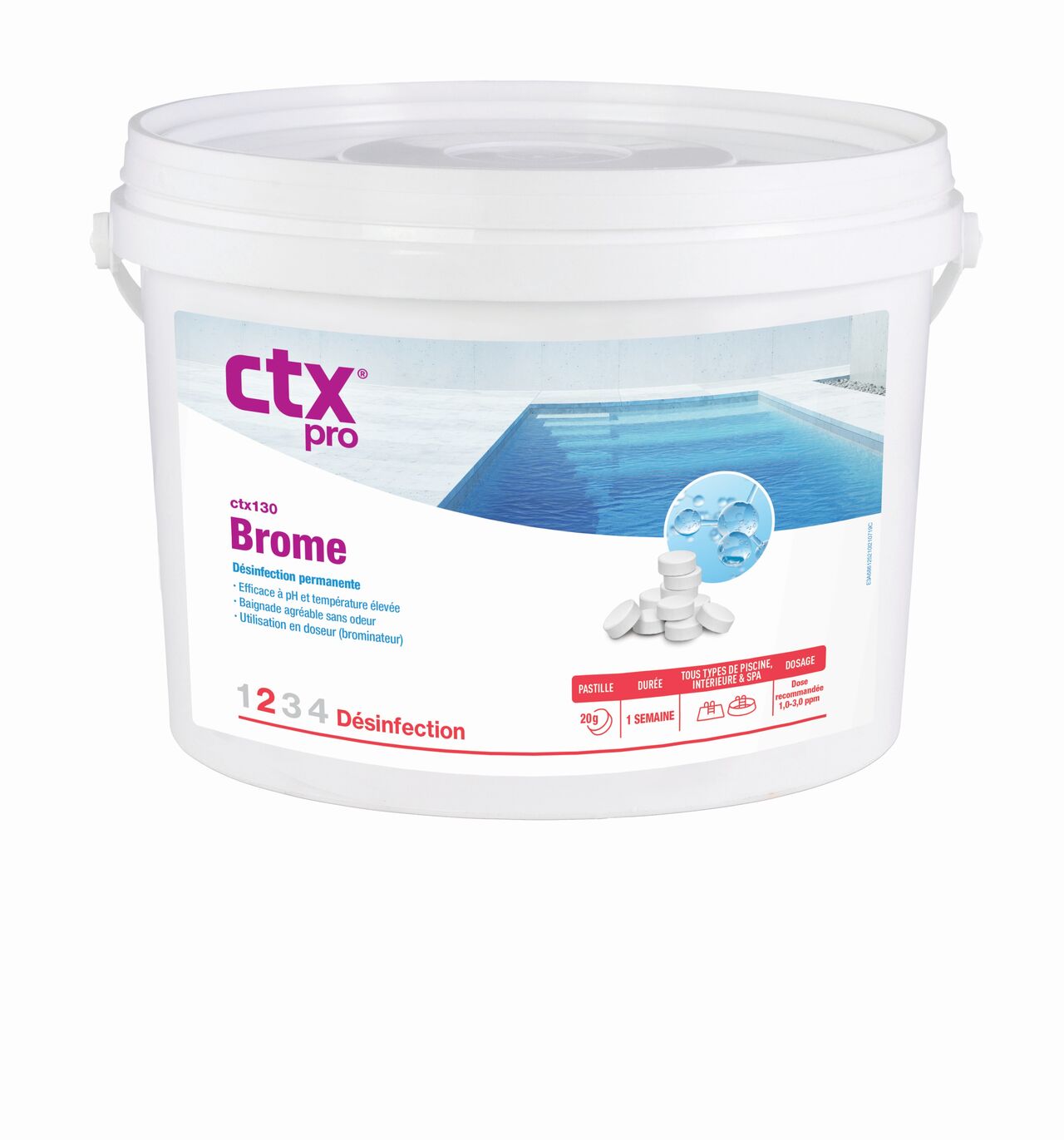 CTX-130 Brome Pastilles 20 g - 5 kg - Sans Chlore