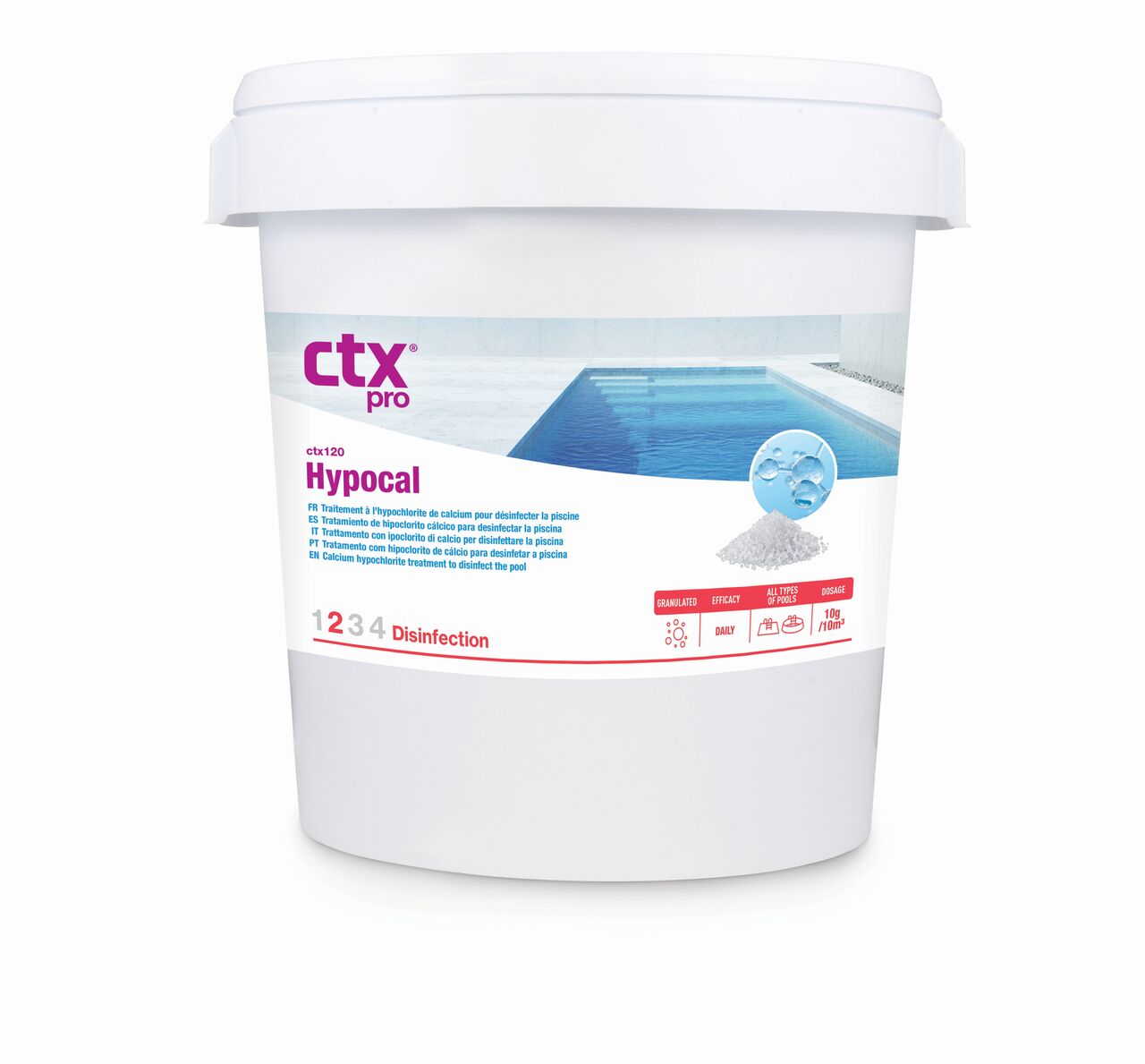 CTX-120 Hypocal Chlore Non Stabilisé - 25 kg - Format Pro