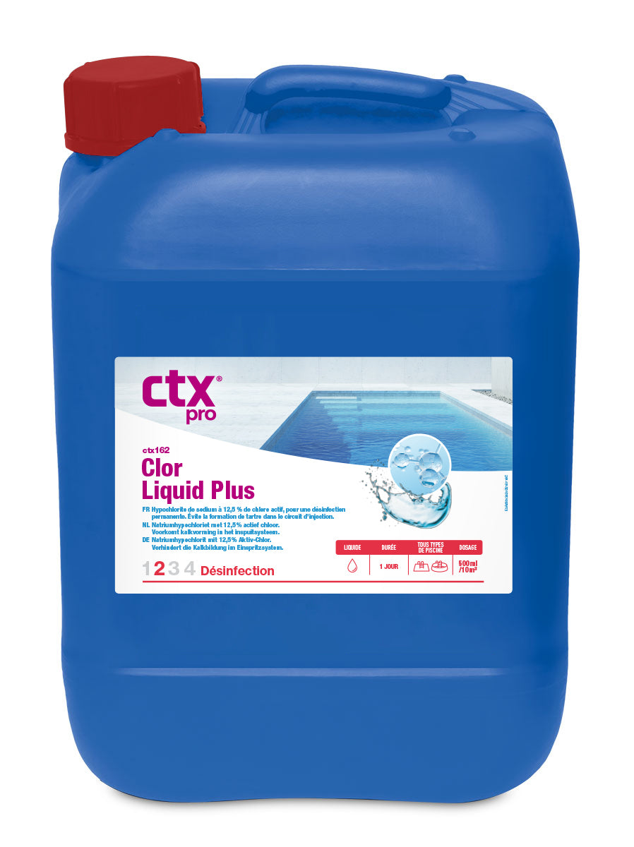 CTX-162 Chlore Liquide Plus Anti-Tartre - Bidon 20 L