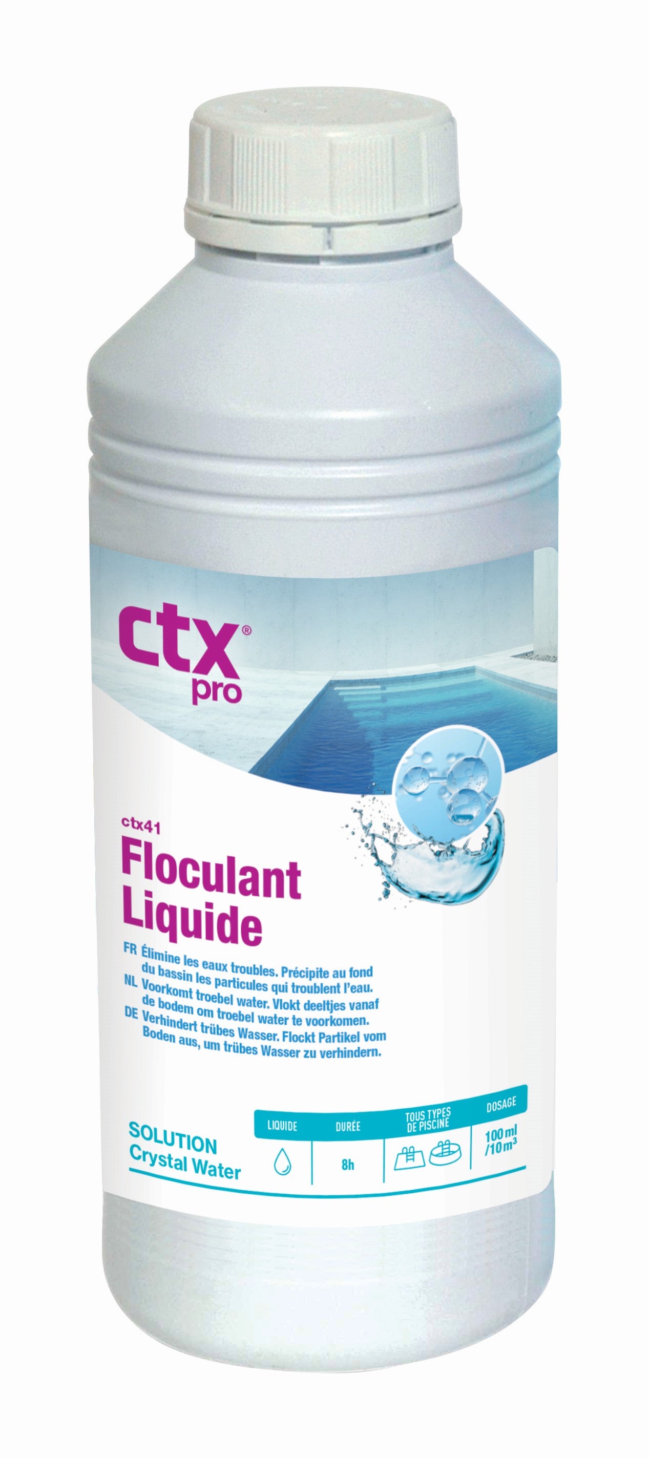 CTX-41 Floculant Liquide - 1 L - Eau Cristalline