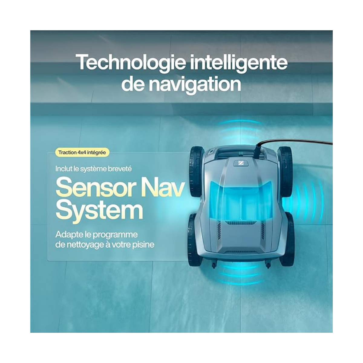 Robot piscine Zodiac Alpha OA 6600 iQ — Sensor Nav 4WD App iAquaLink