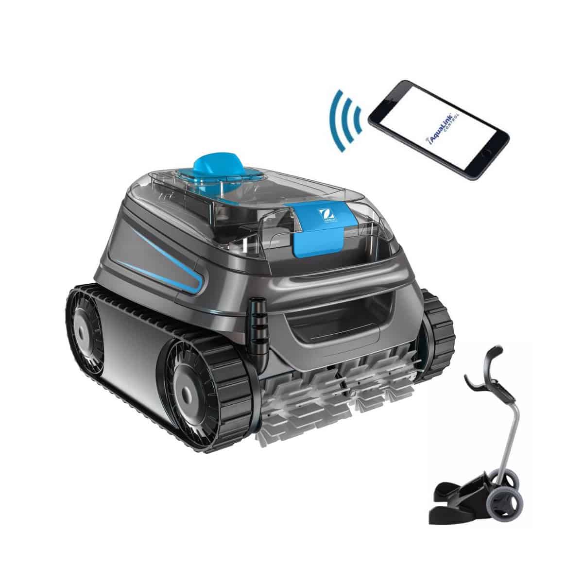 Robot piscine Zodiac CNX 40 iQ — Piscine 12 x 6 m App iAquaLink