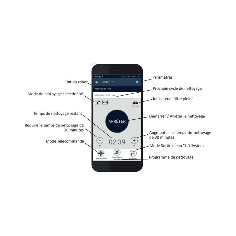Robot piscine Zodiac Vortex 4WD OV 5480 iQ — Wi-Fi App iAquaLink 15 x 7 m